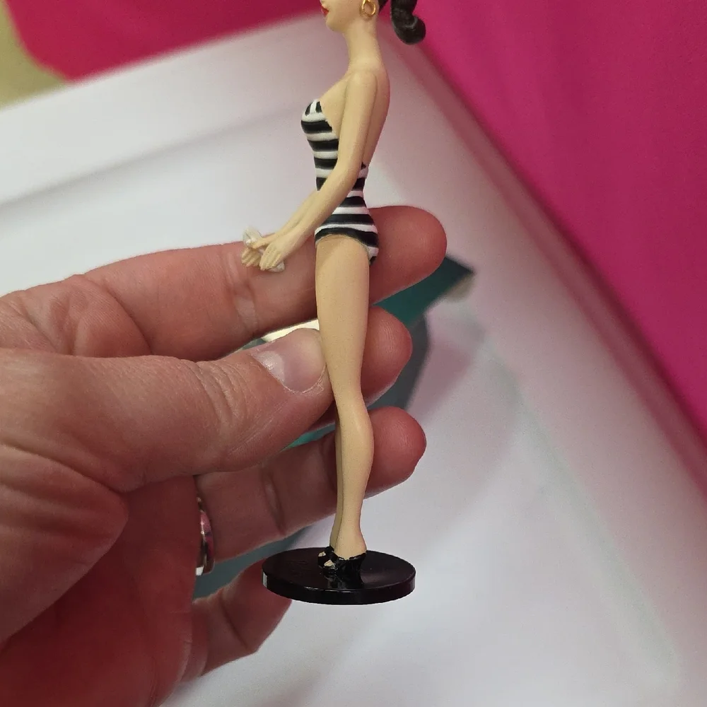 Keepsake Ornament Barbie Brunette Debut 1959 Club Edition Swimsut Sunglasses